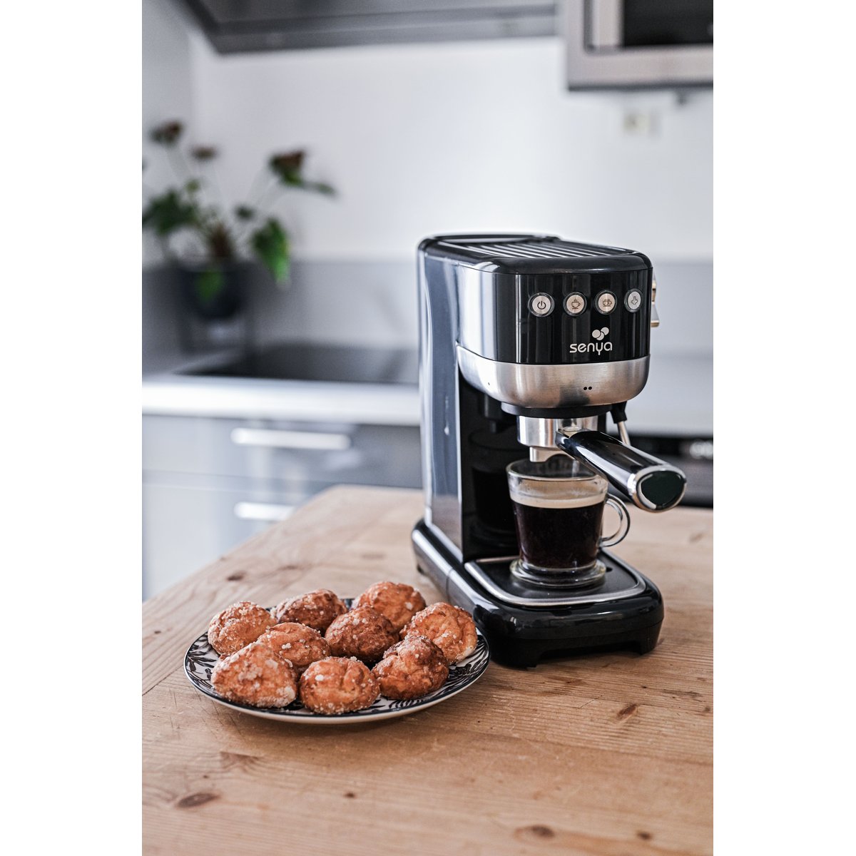 Machine à expresso cafetière 20 bars – Tasty Coffee noir, SENYA