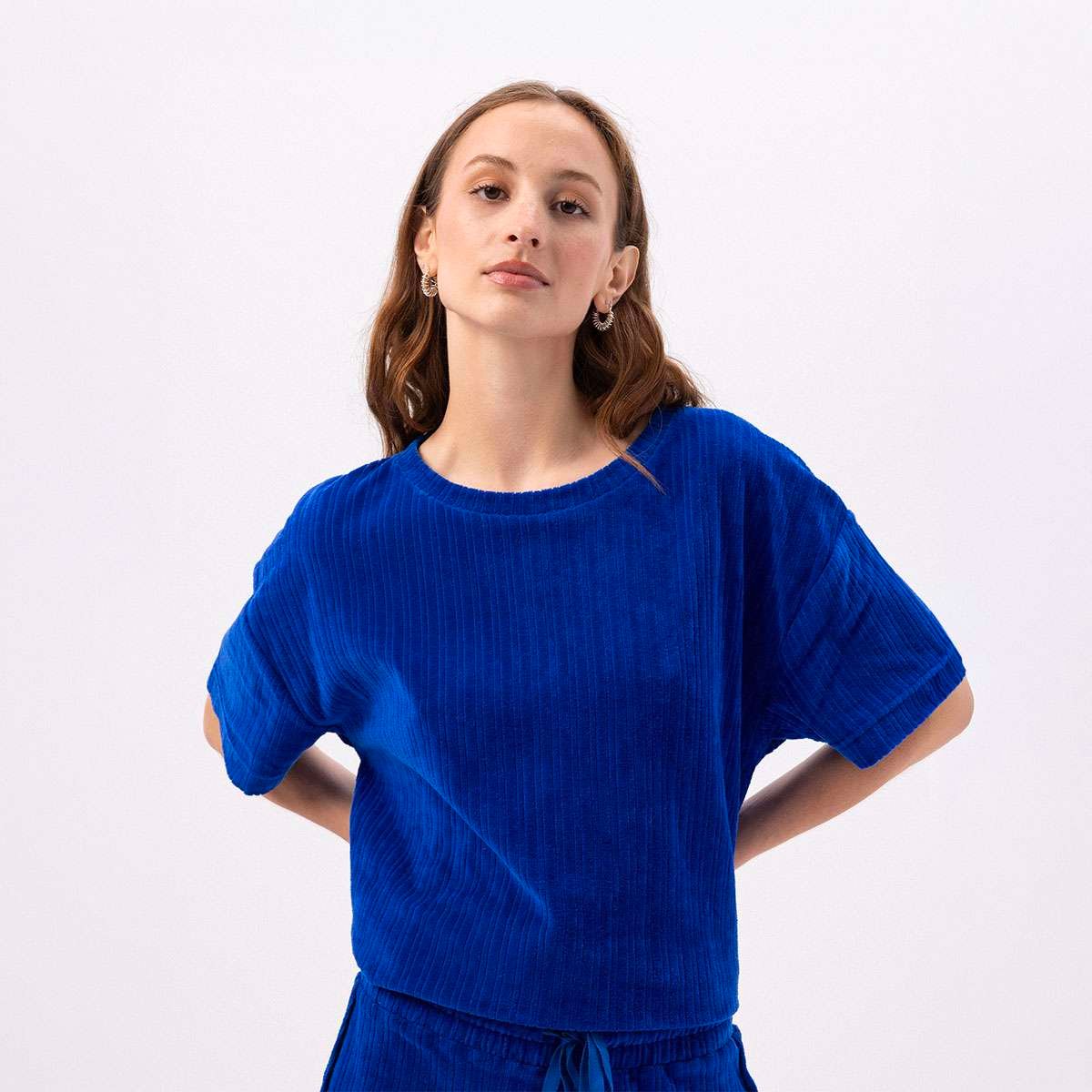 T-shirt en coton organique MARTIN saphir, BENSIMON