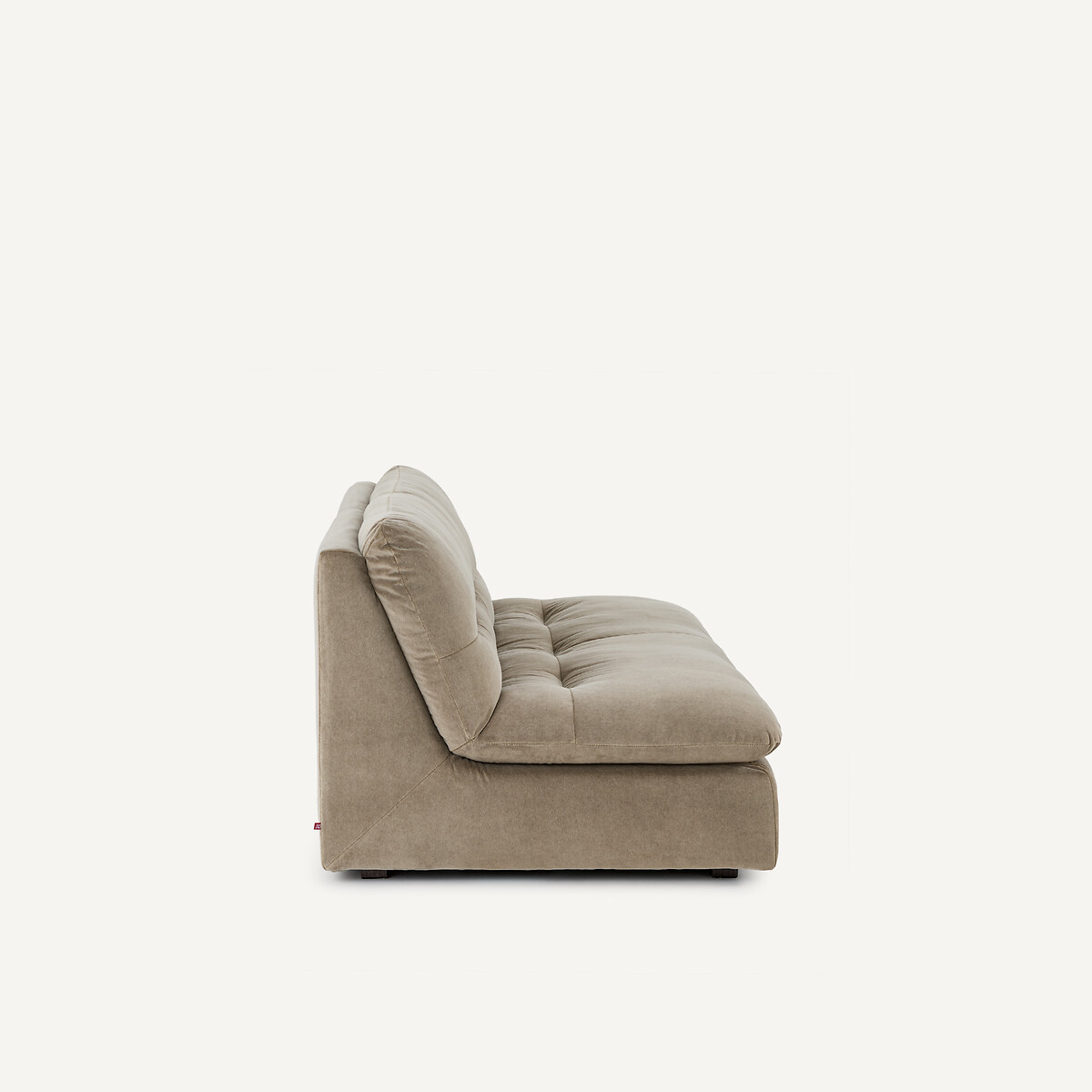3-zits modulaire zetel in stonewashed fluweel, GIULIANO grijs shiitaké, AM.PM