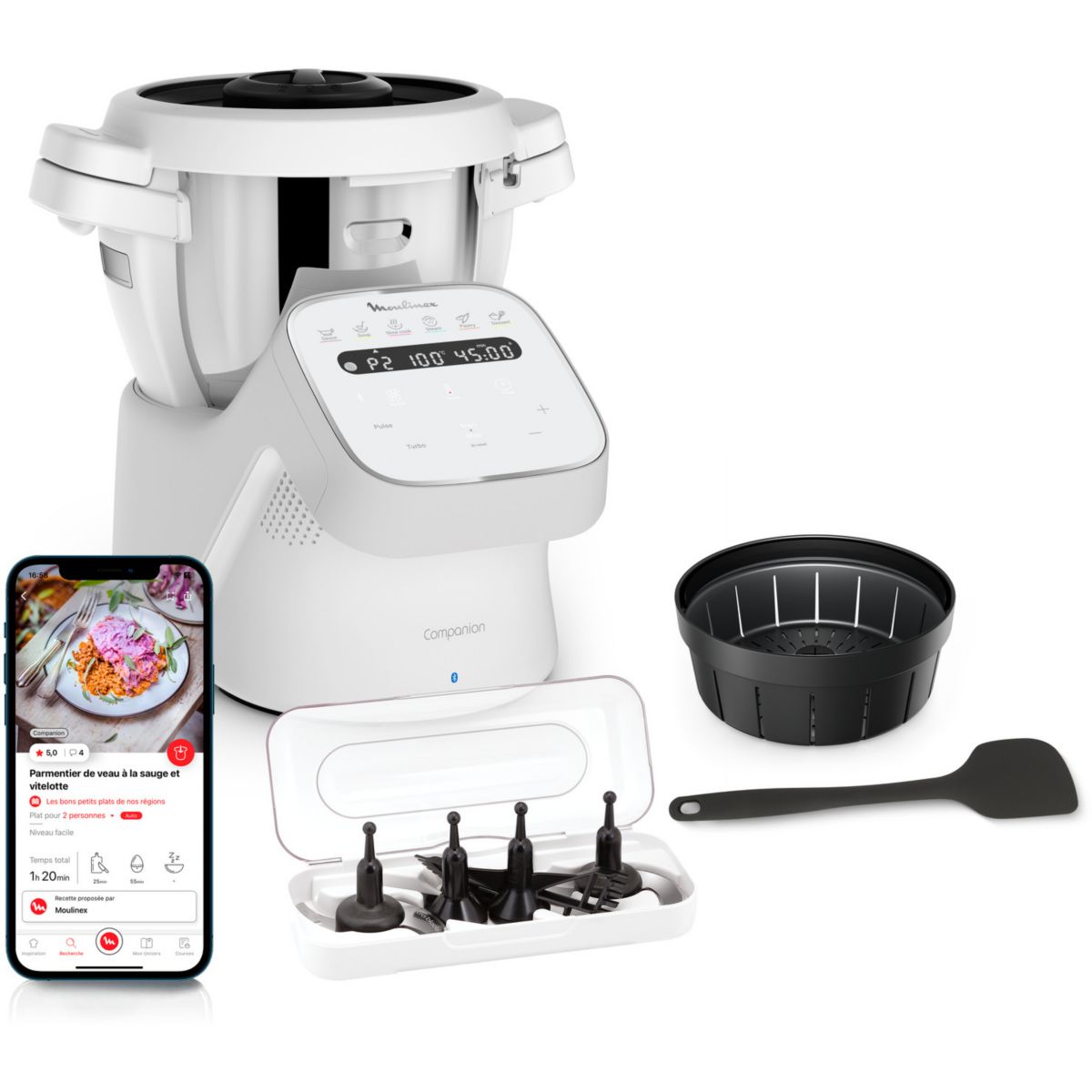 Robot cuiseur I-Companion Connect HF941AF0 couleur unique, MOULINEX