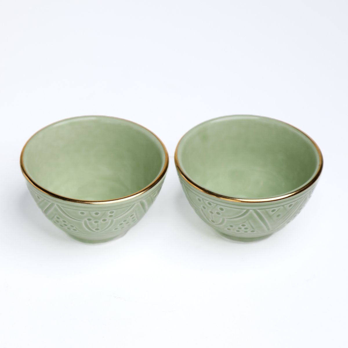 Lot de 2 Mini bols snacking EMPREINTE vert mint, CHABI CHIC