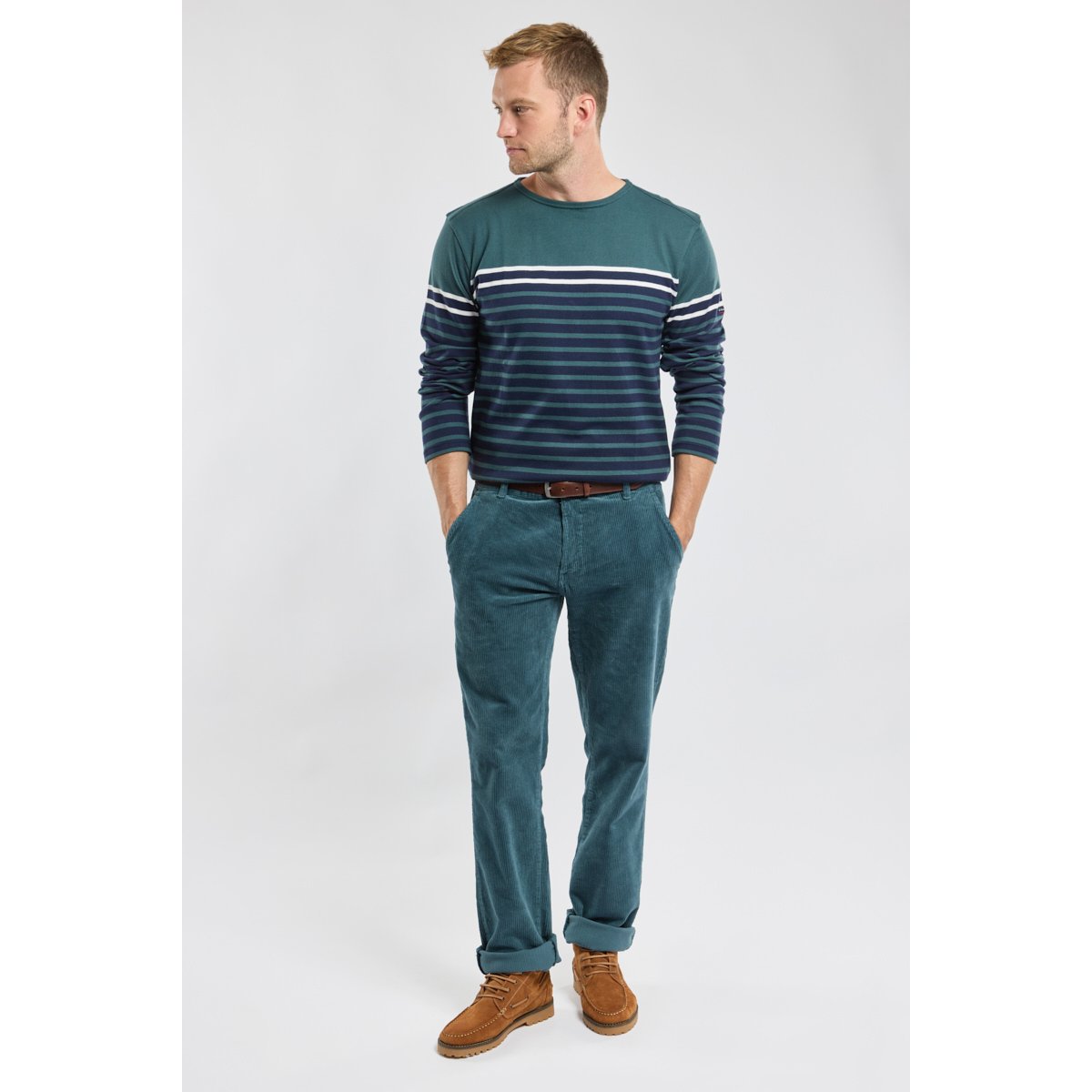 Pantalon chino velours - coton dark storm, ARMOR-LUX