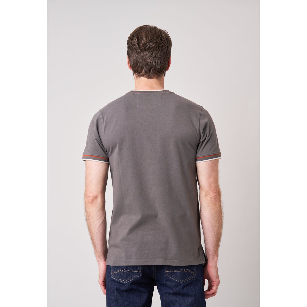 T-shirt homme en coton avec broderie poitrine BOONE military, DEELUXE