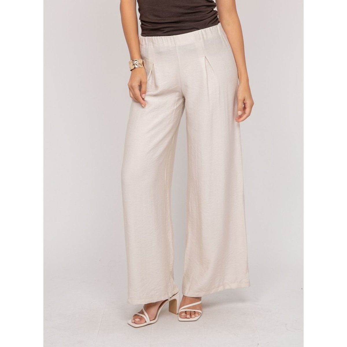 Pantalon Fluide Ejordie ecru, DONA LISA