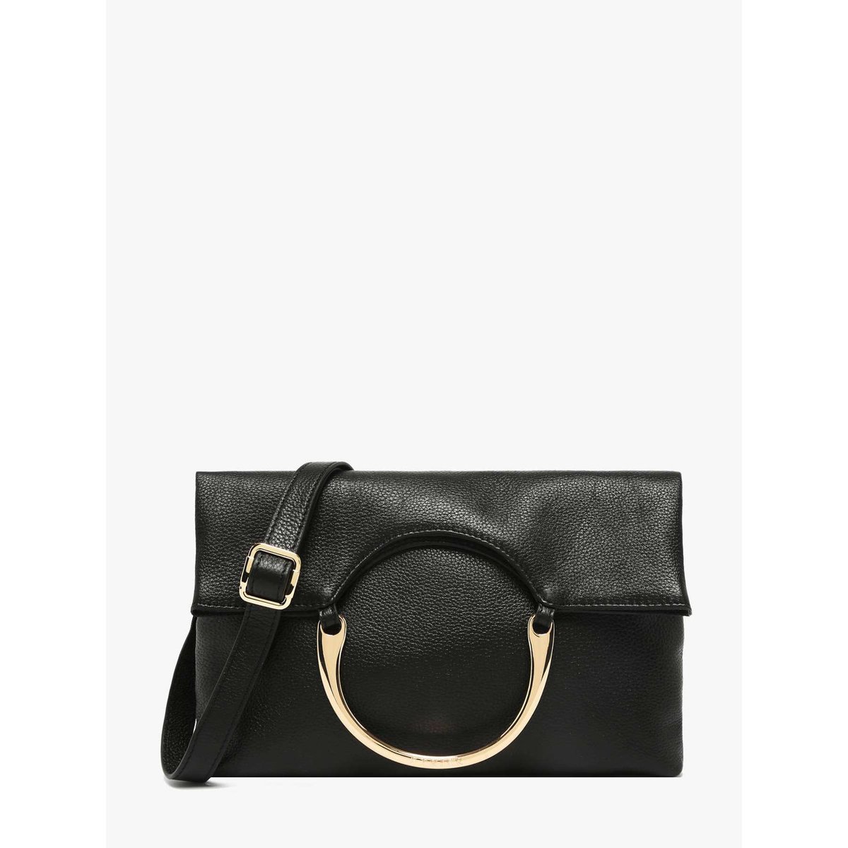 Sac bandoulière Tradition cuir noir, ETRIER