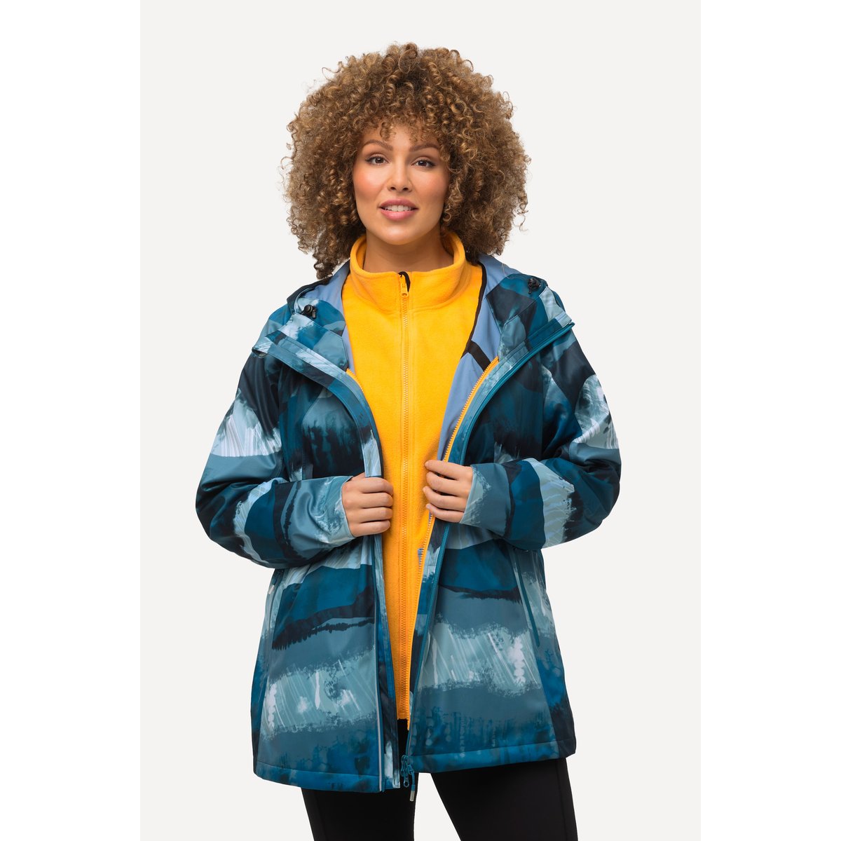 Veste de fitness 2-en-1 HYPRAR imperméable bleu encre, ULLA POPKEN