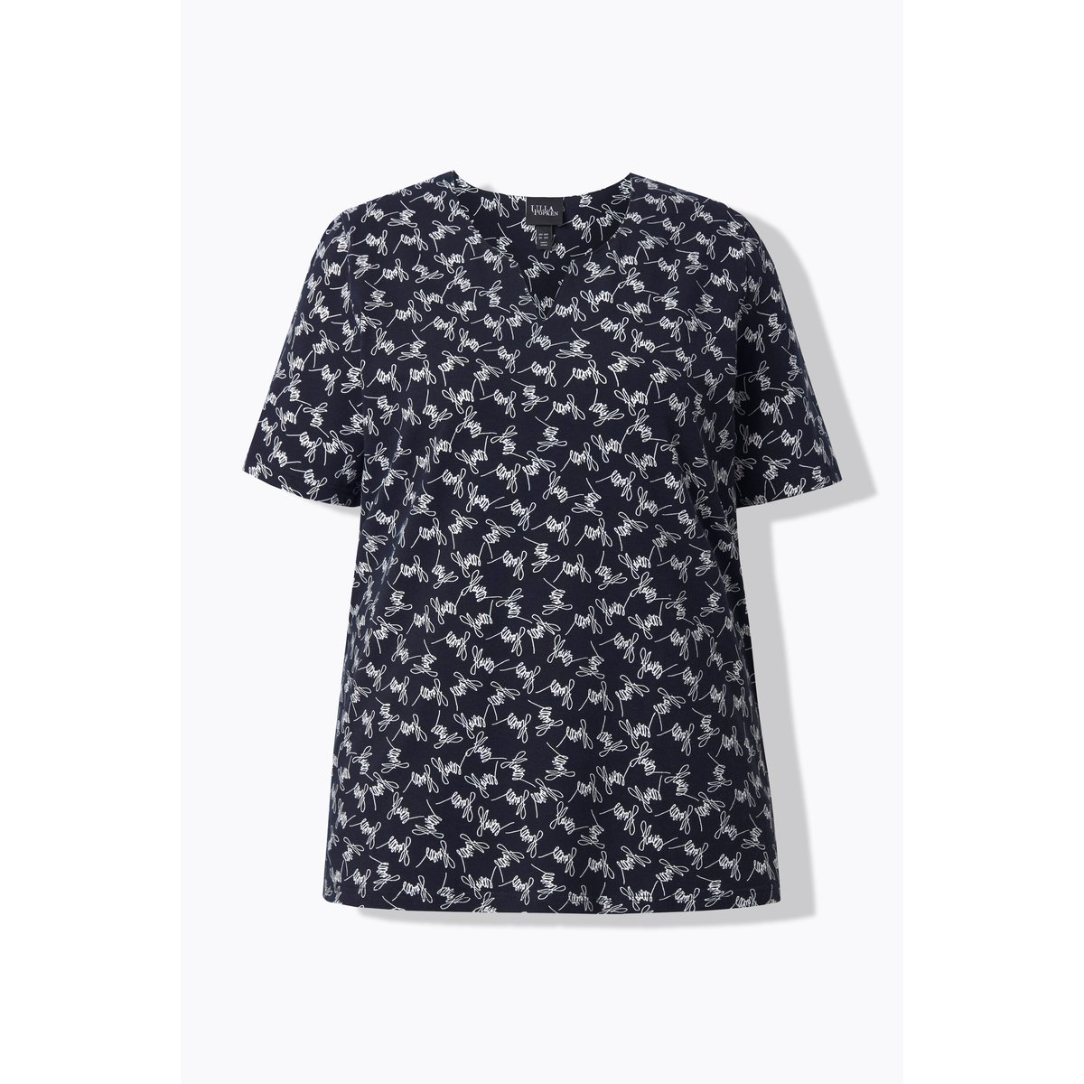 T-shirt avec motif noir, ULLA POPKEN