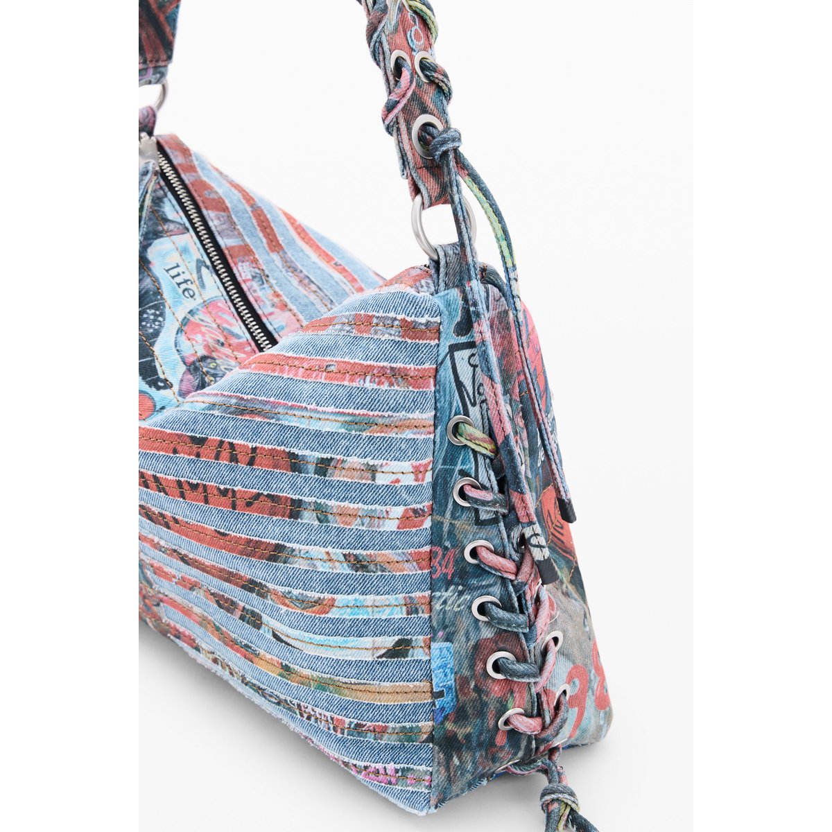 Sac en jean moyen multicolore, DESIGUAL