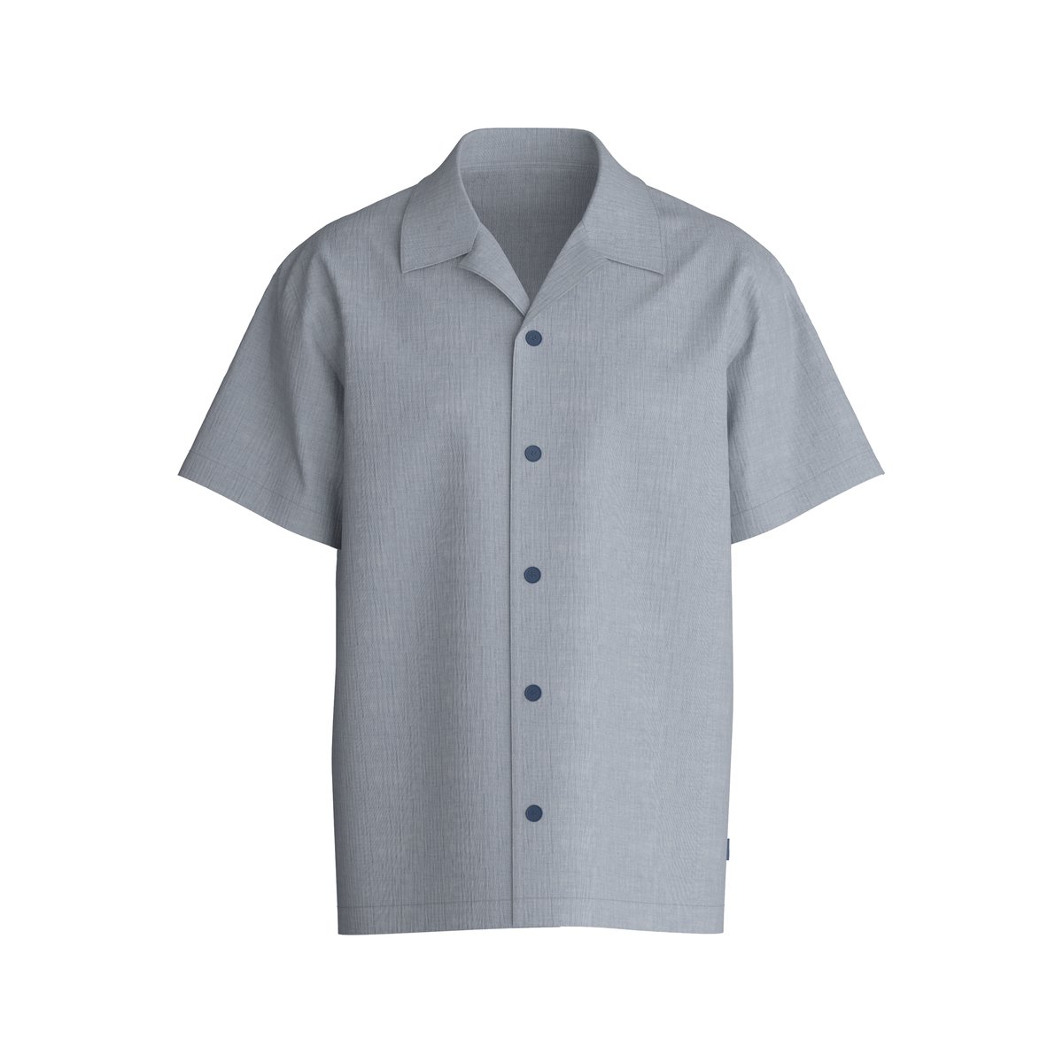 Chemise courte avec boutonnage manches courtes Coton RMX SLEEP JOURNEY dark denim, CALIDA