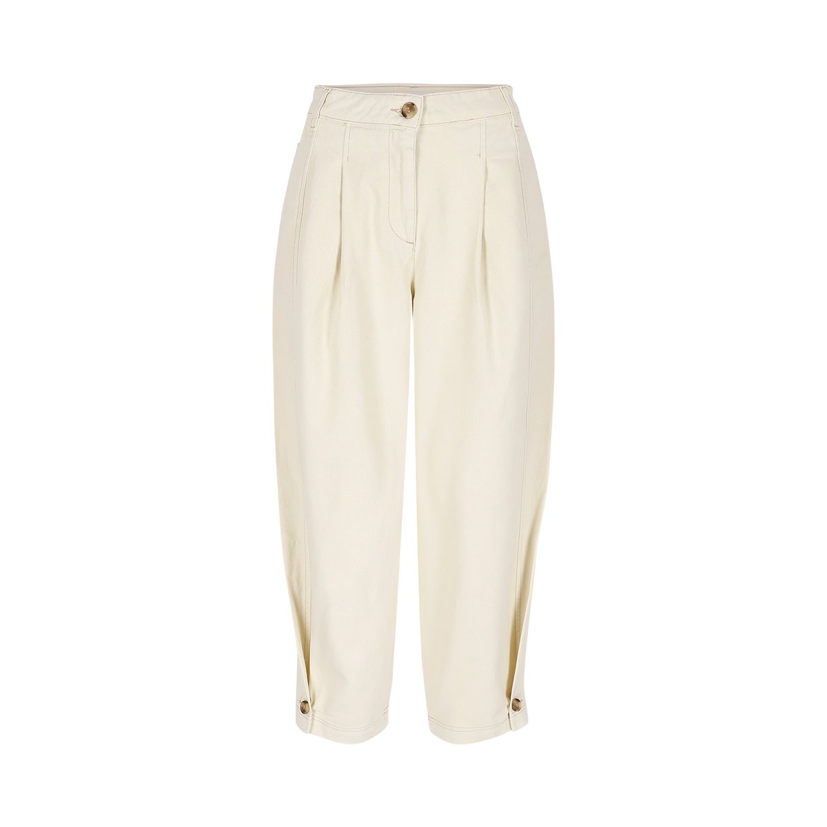 Pantalon barrel blanc vanille, LOLALIZA