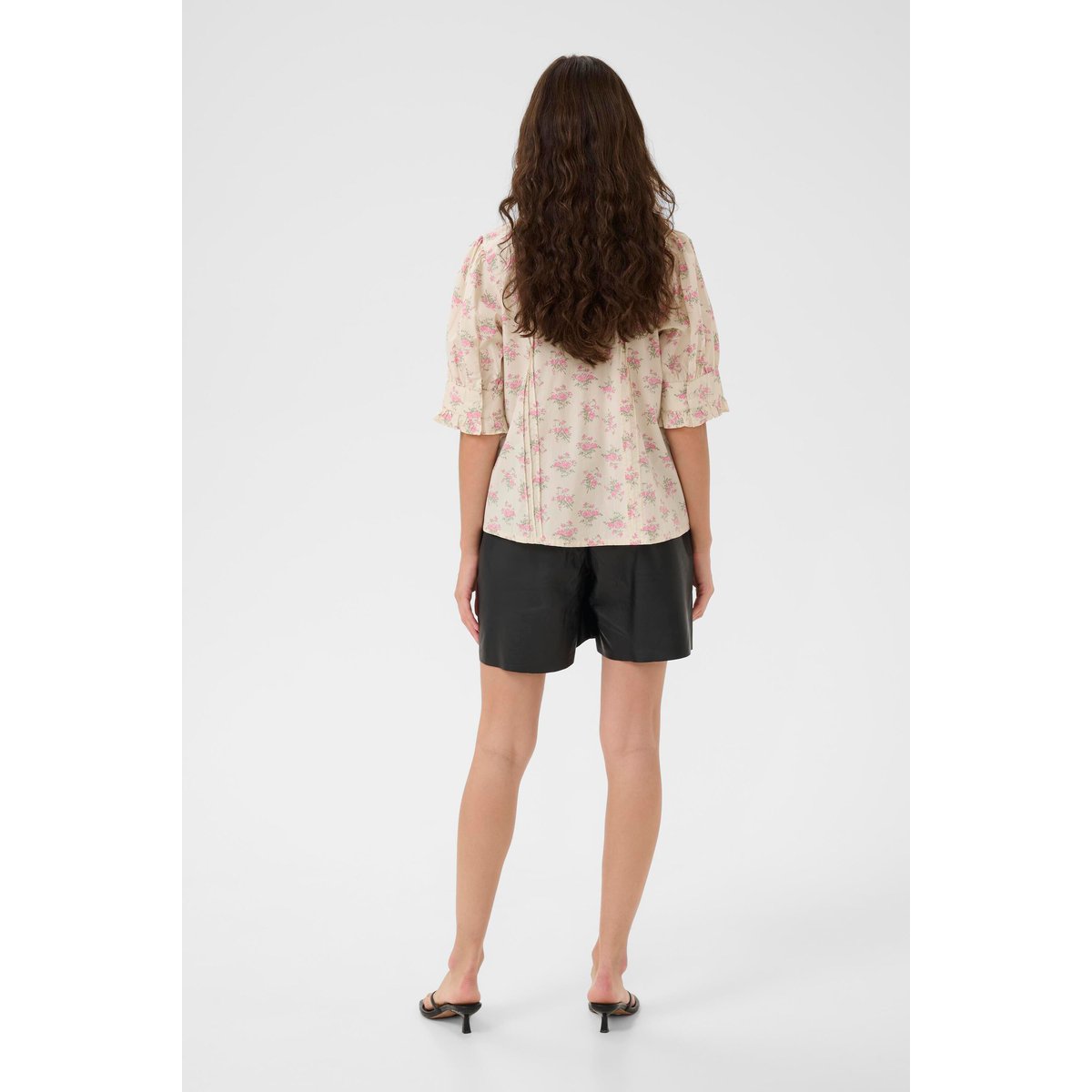 Chemise à manches courtes beige whitecap/pink flowers, CULTURE