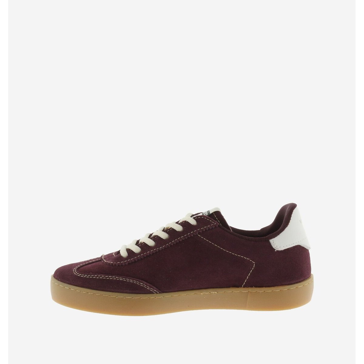 Baskets en cuir bordeaux, VICTORIA