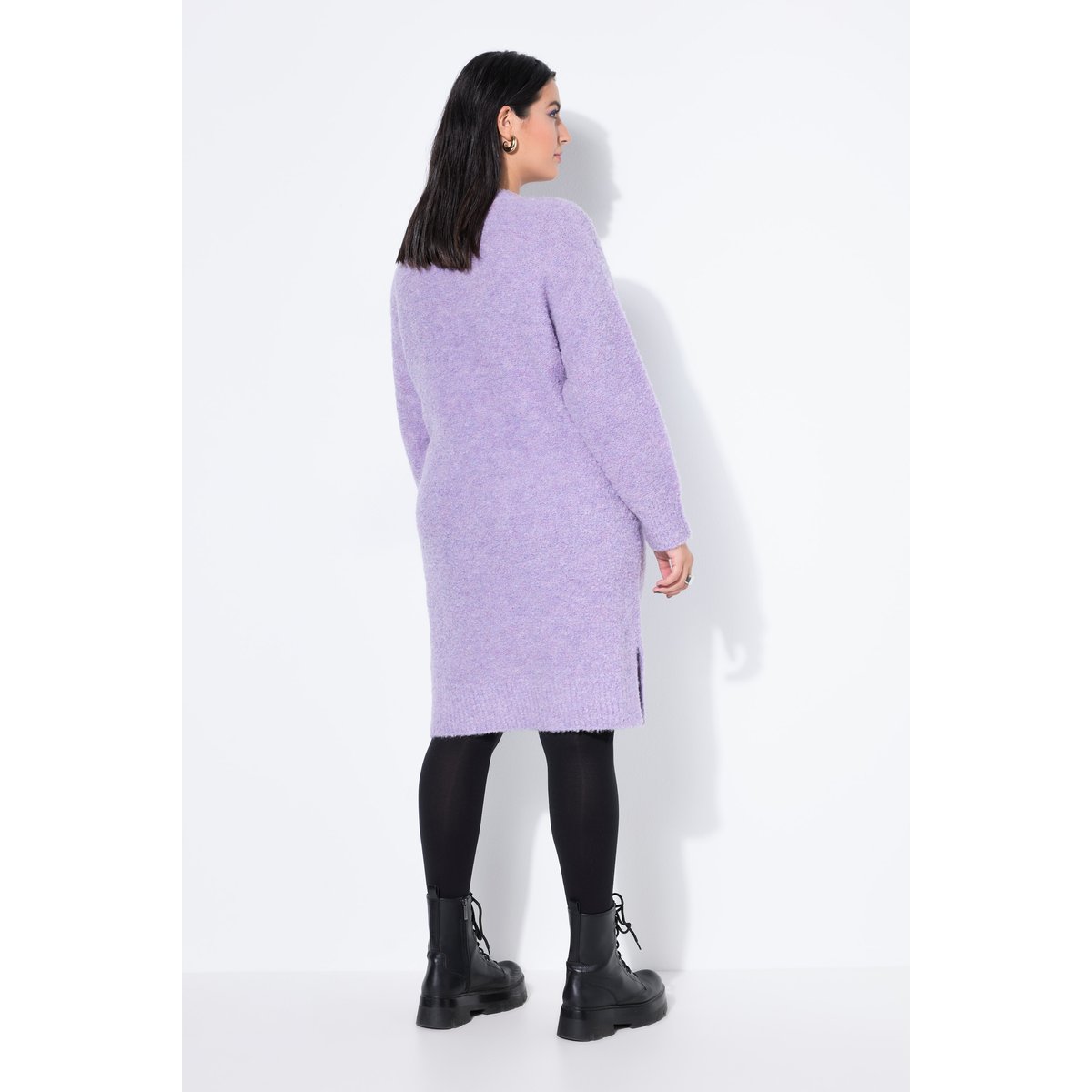 Robe en maille oversize, maille duveteuse violet, STUDIO UNTOLD