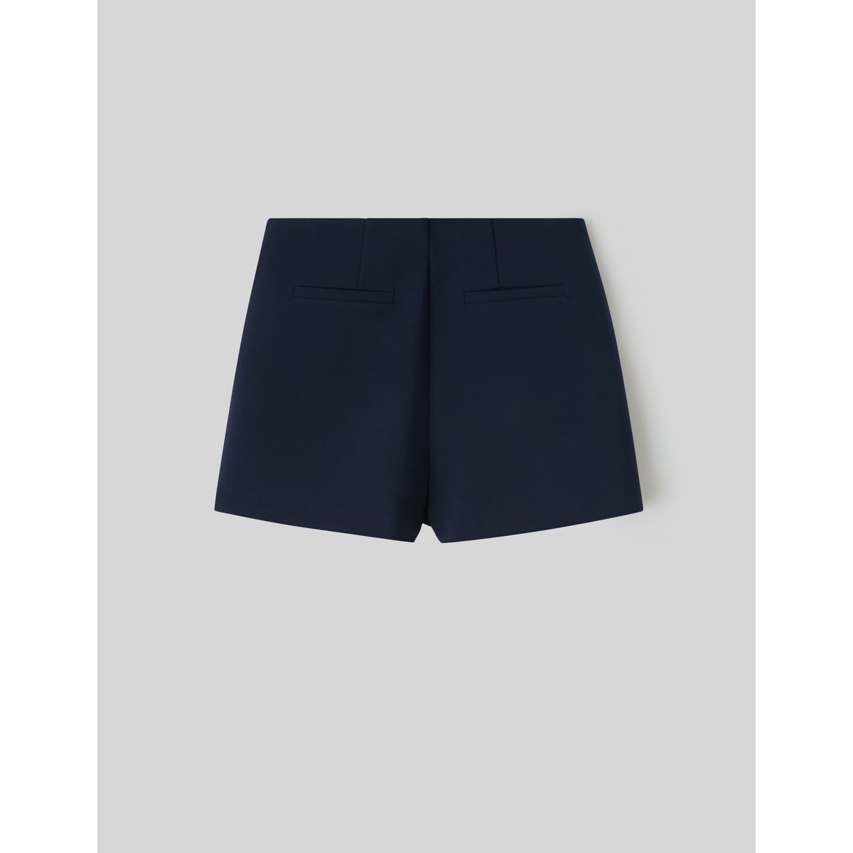 Jupe short boutons dorés bleu foncé, BZB