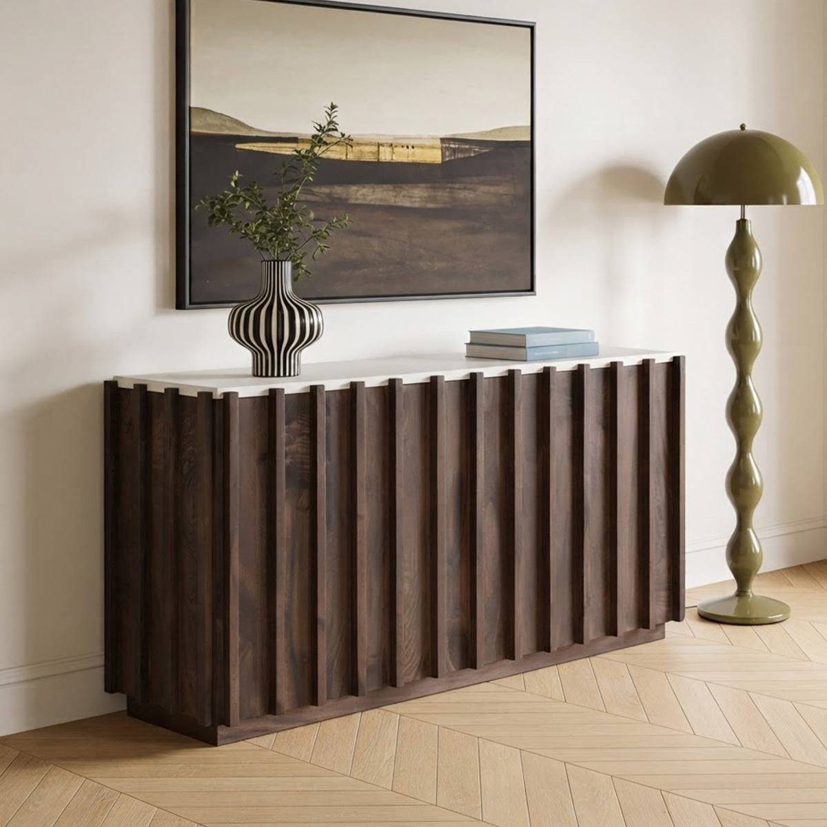 Buffet en bois de manguier LILITH bois foncé, MADE IN MEUBLES
