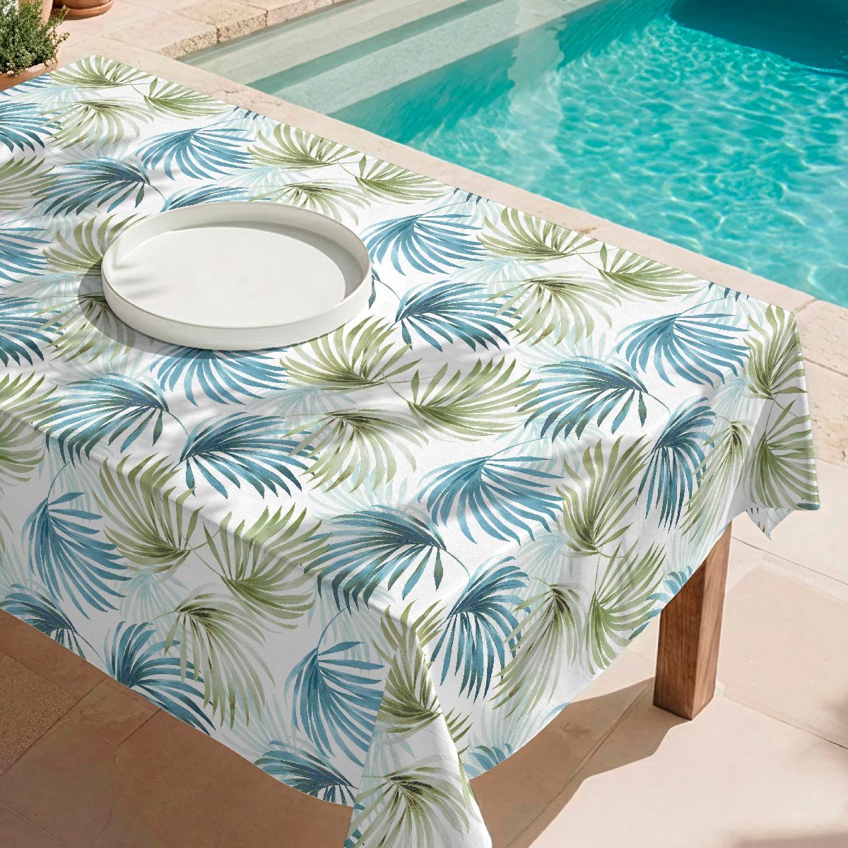 Nappe anti-taches Eden - 100% coton - vert, NAF NAF HOME