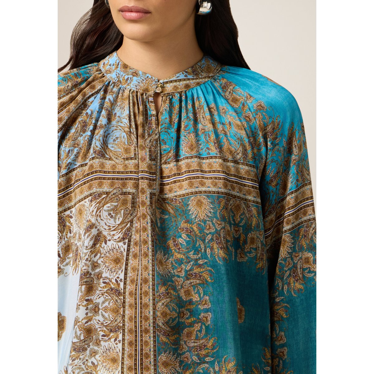 Chemisier fantaisie light - blue, OLTRE