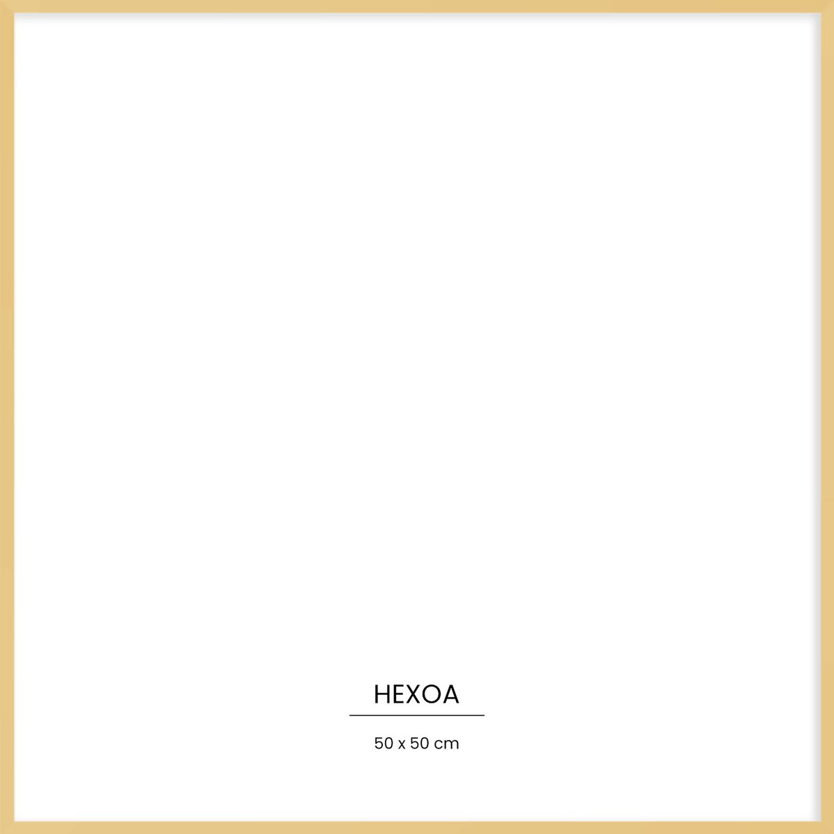 Cadre métal Or 50x50cm cadre seul, HEXOA