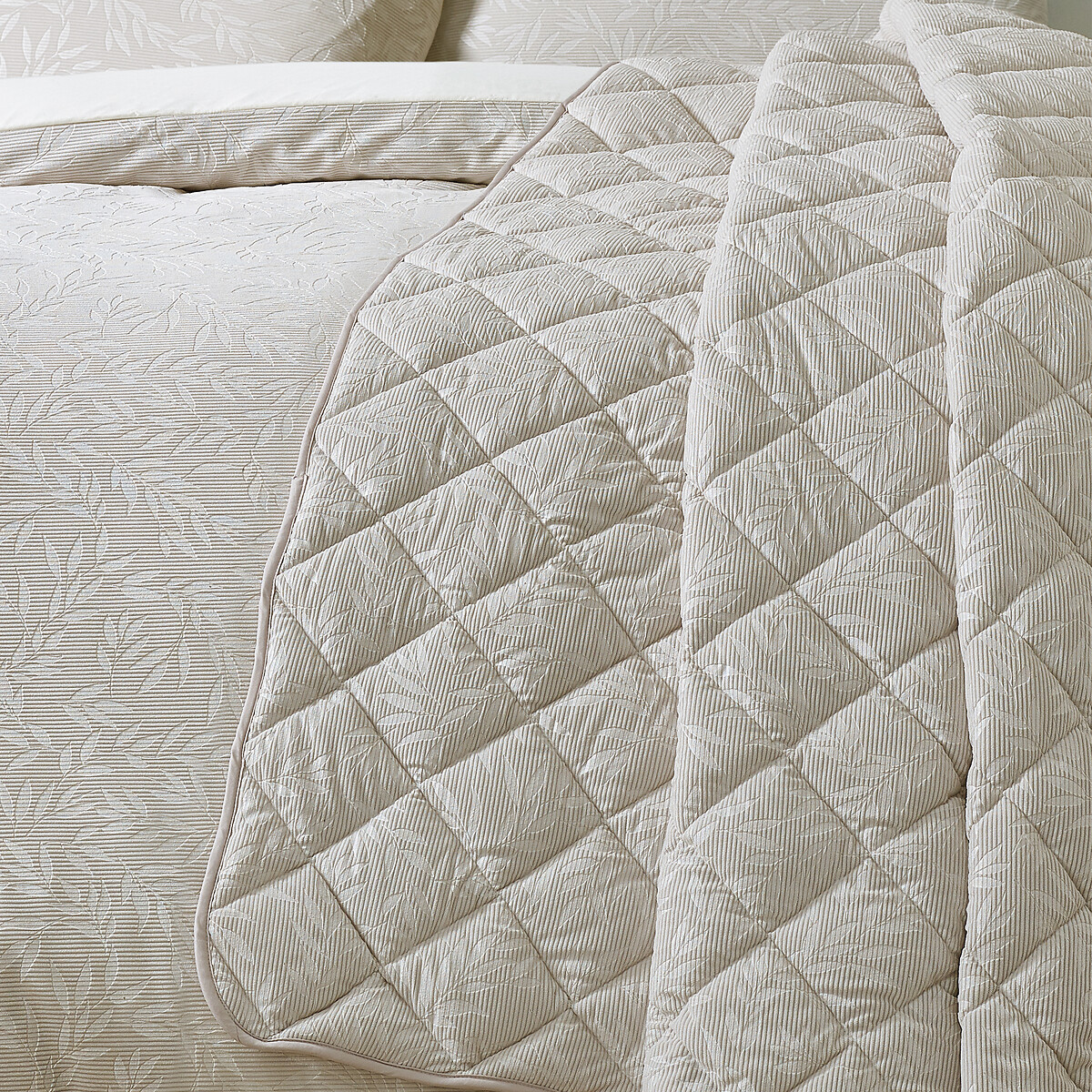Corded Leaves Quilted Bedspread champagne, CATHERINE LANSFIELD