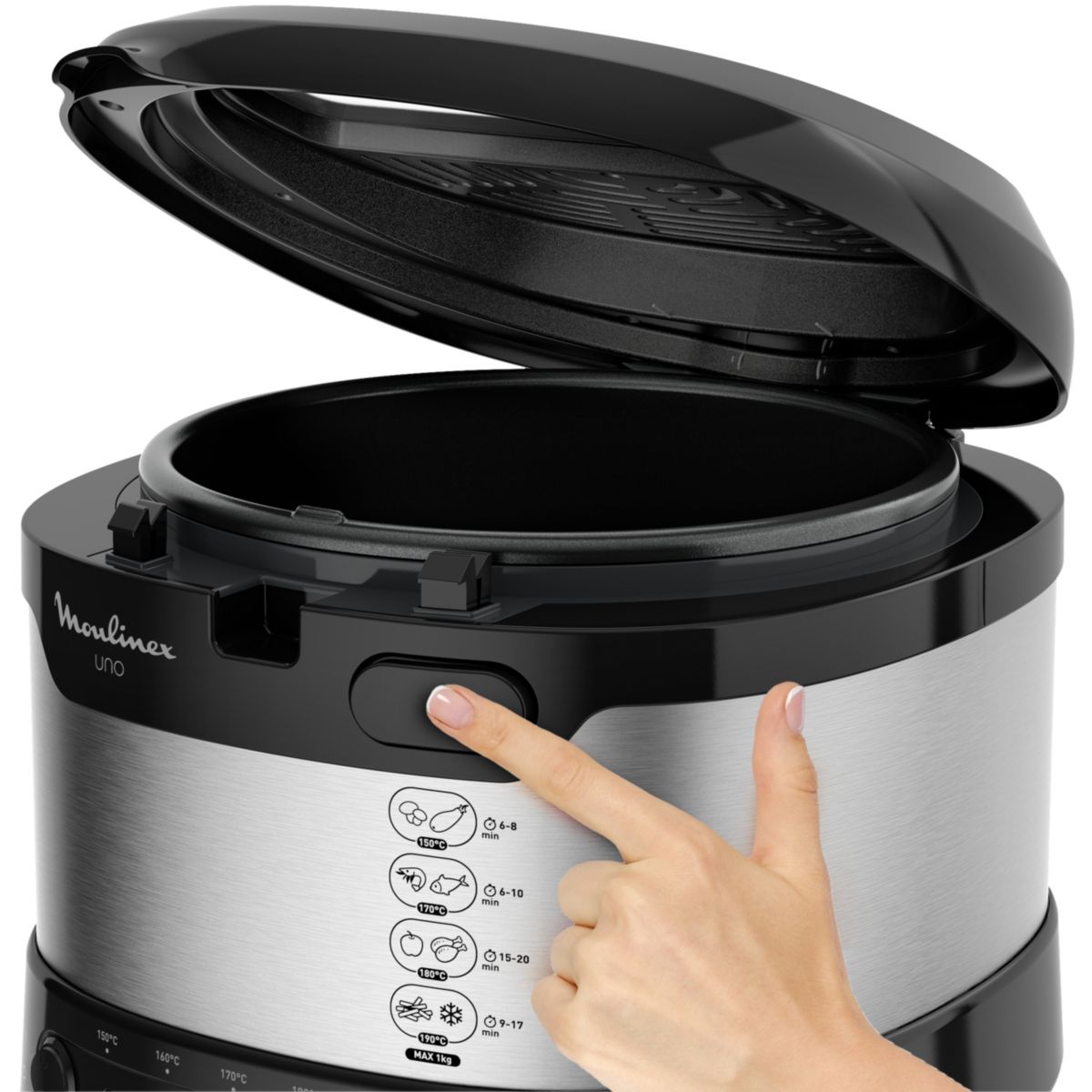 Friteuse UNO AF215D10 noir, MOULINEX