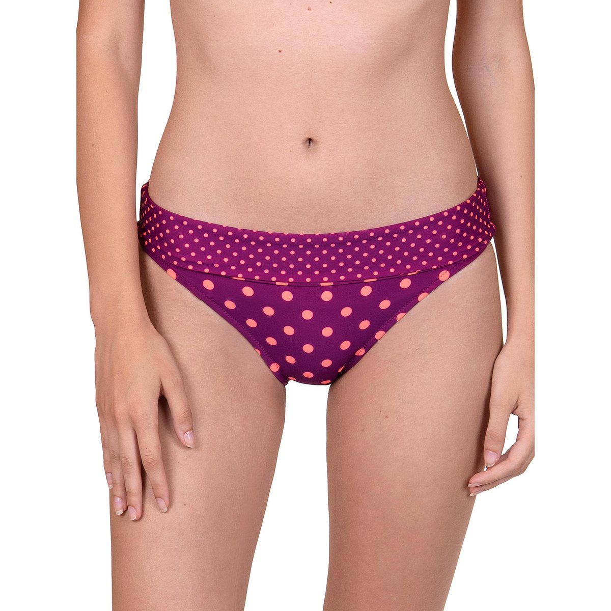 Bas maillot de bain taille haute réglable Linosa rose, LISCA