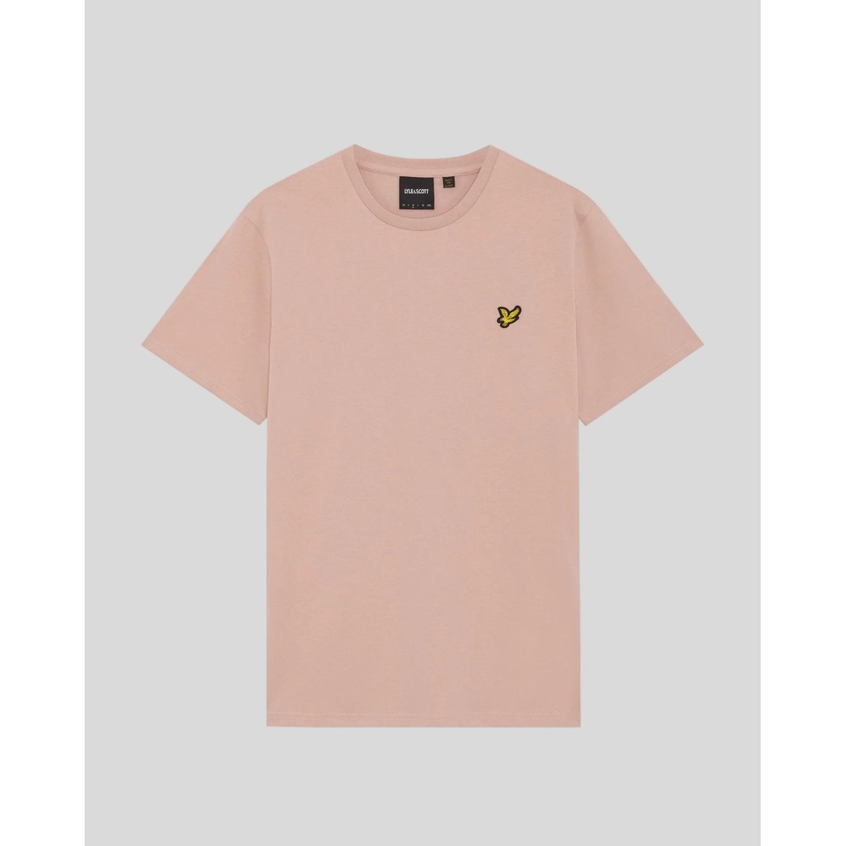 T-shirt en coton col rond rose pamplemousse, LYLE & SCOTT