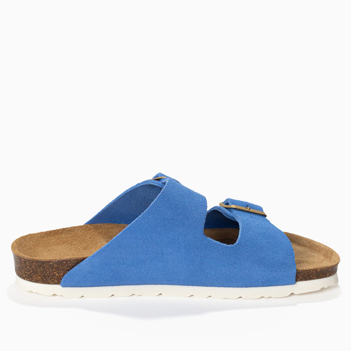 Sandales en cuir suédé ATLAS bleu, BAYTON