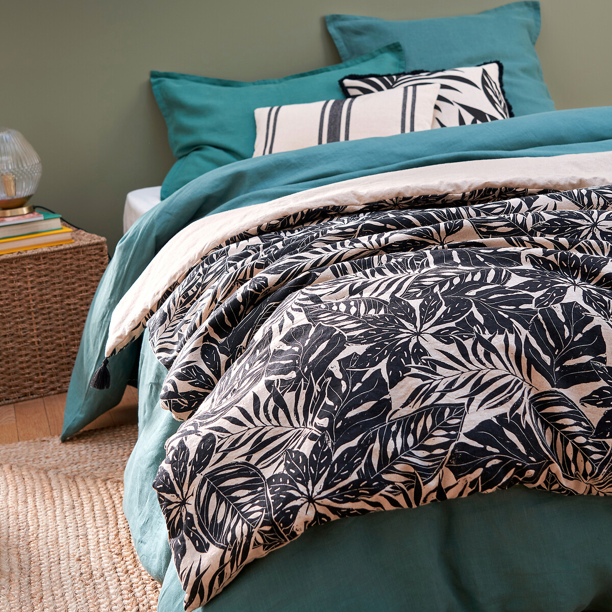Housse de coussin rayée, Minille naturel/noir, LA REDOUTE INTERIEURS