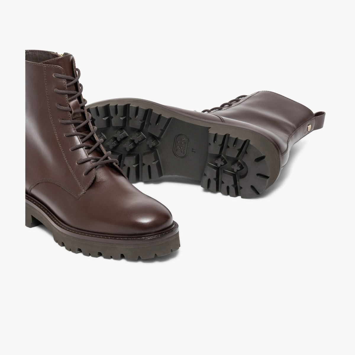 Boots À Talon en cuir KLARA marron chocolat, BOCAGE