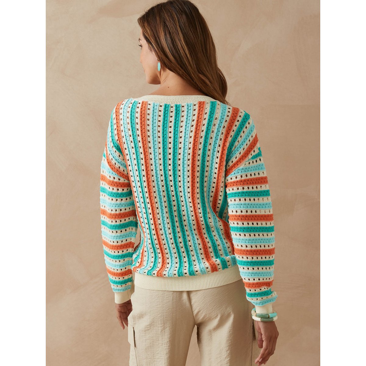 Pull à rayures ecru, DAXON