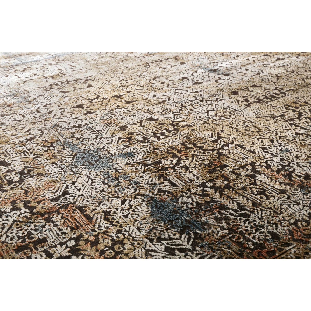 Tapis tissé baroque avec relief pour salon ,  BEL ETAGE marron, WECON HOME