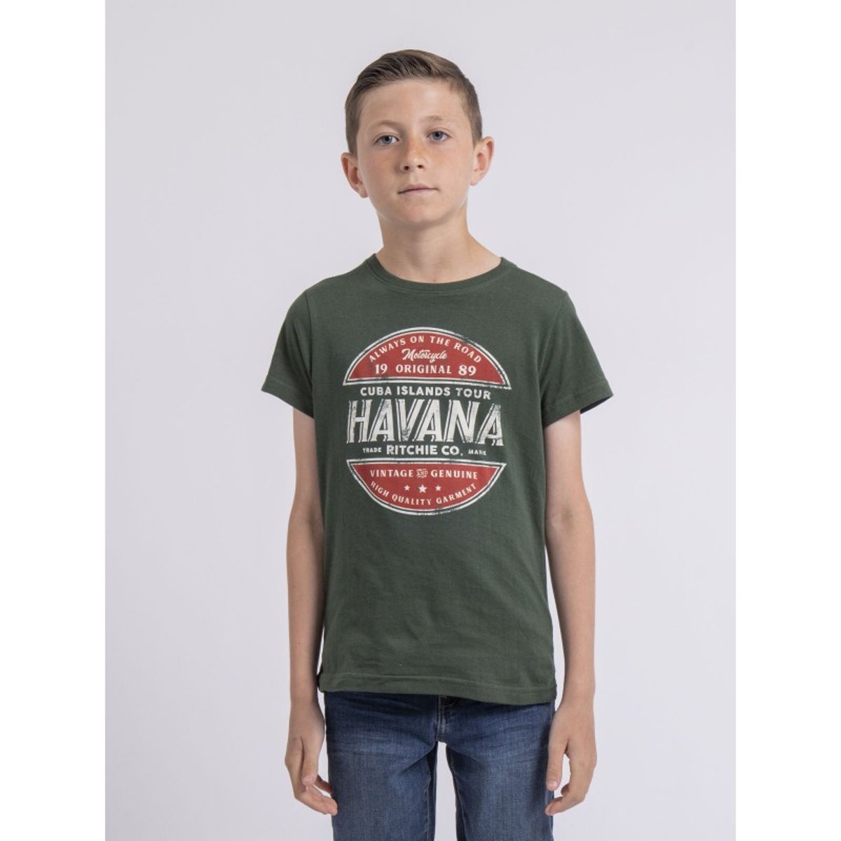 T-shirt Col Rond Pur Coton Numatis-j vert, RITCHIE