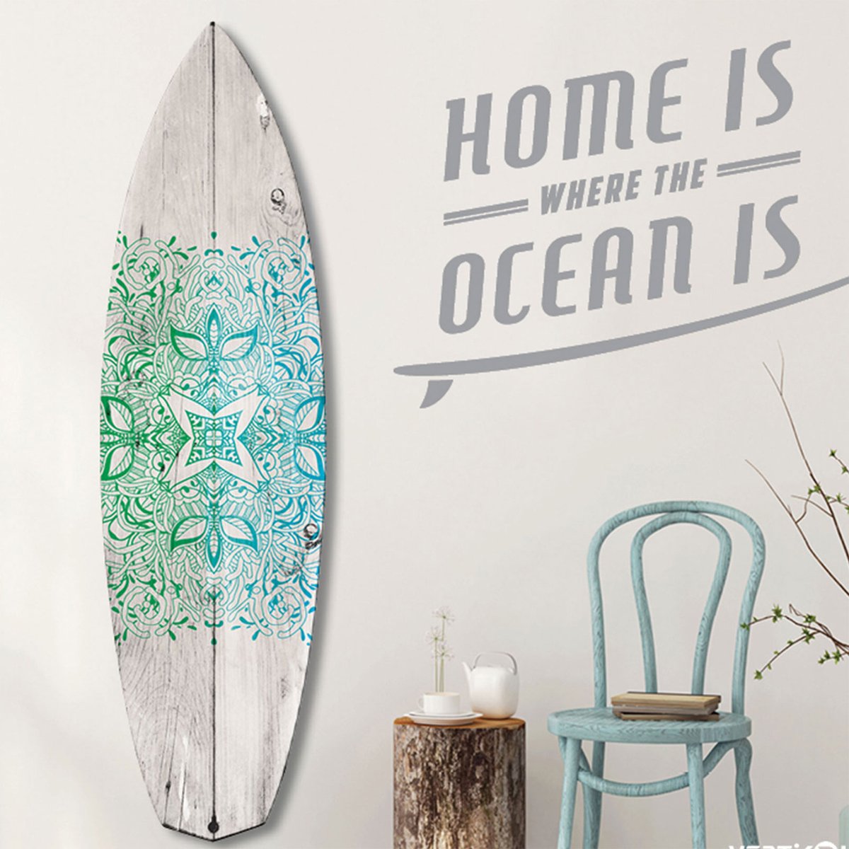 Planche de surf décorative surf point tableau alu dibond, HEXOA