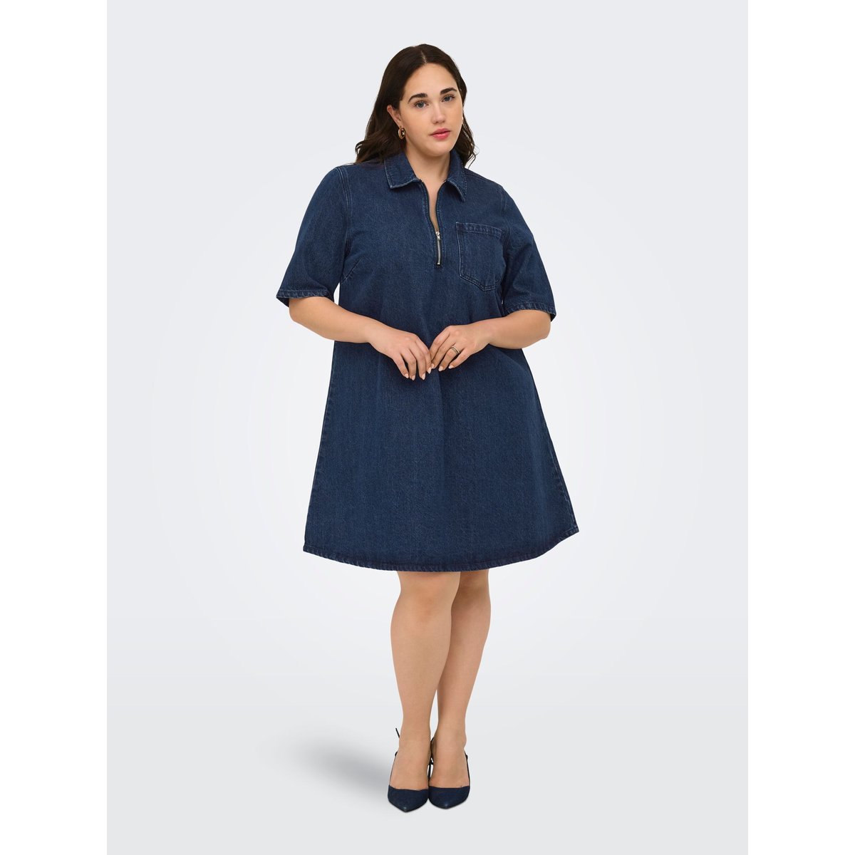Robe En Denim dark blue denim, ONLY CARMAKOMA