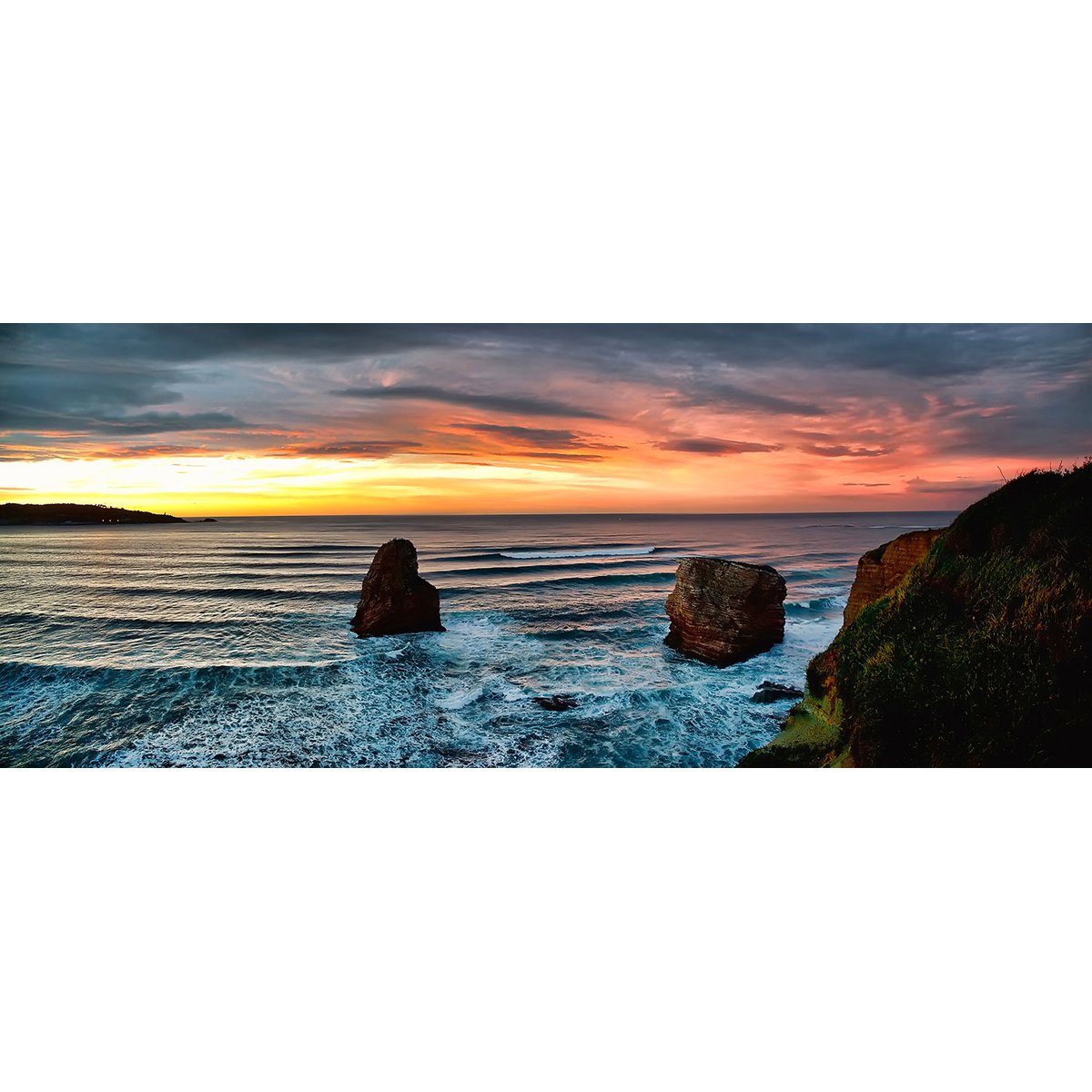 Tableau cadre moderne hendaye les deux jumeaux tableau alu dibond, HEXOA