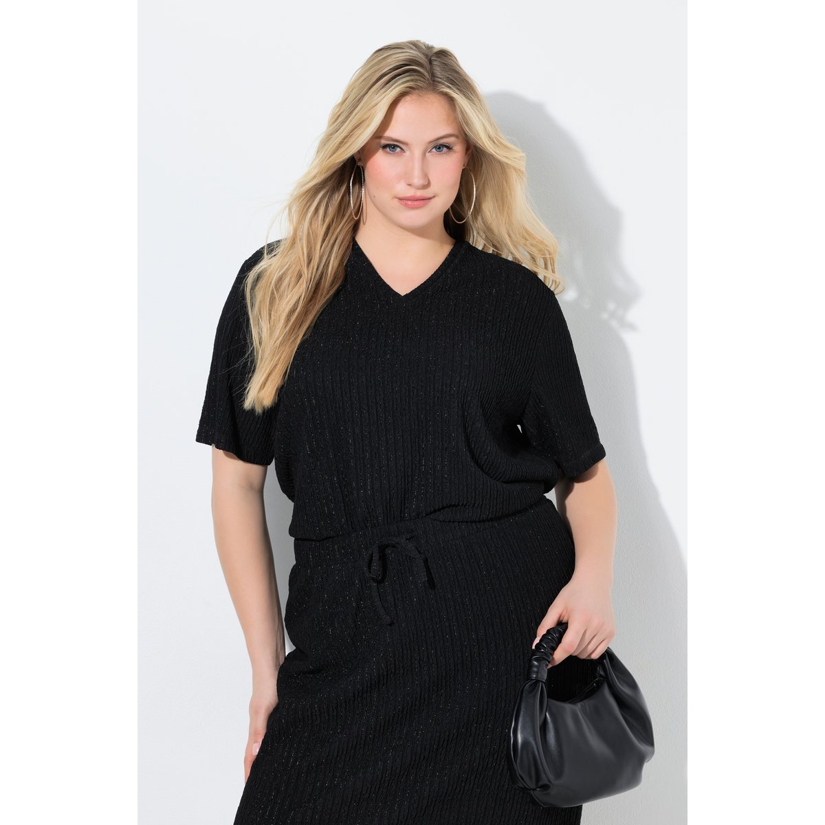 T-shirt aspect scintillant noir, ULLA POPKEN