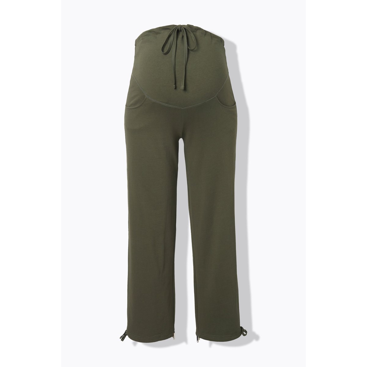 Pantalon de grossesse en molleton gris olive, ULLA POPKEN