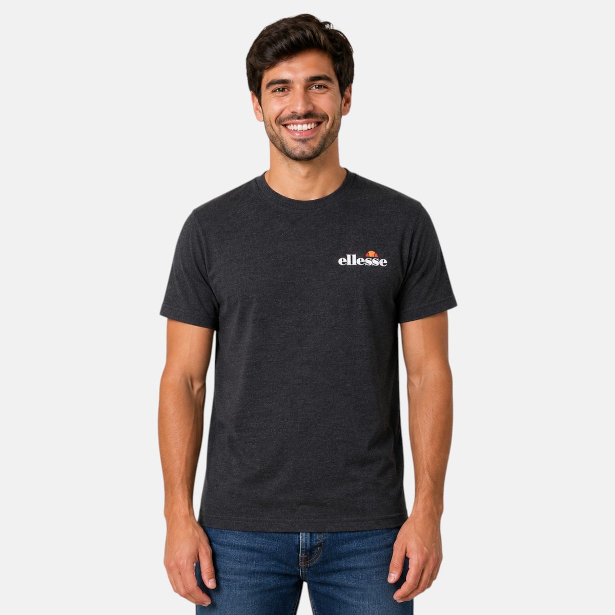 T-shirt manches courtes imprimé, col rond SIGNATURE gris, ELLESSE