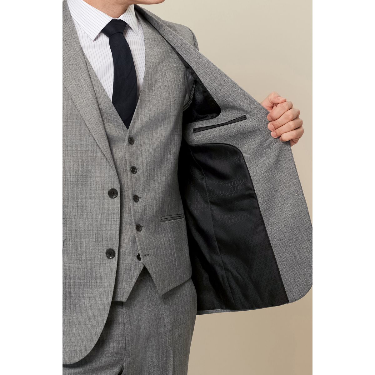 Veste de costume coupe slim gris clair, NEXT