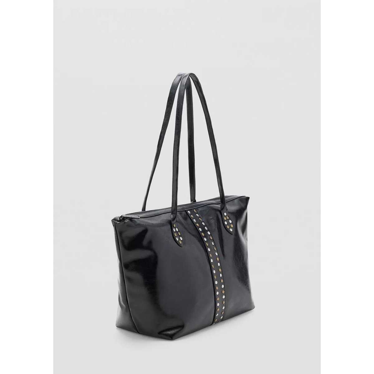 Sac cabas à clous noir, MANGO TEEN