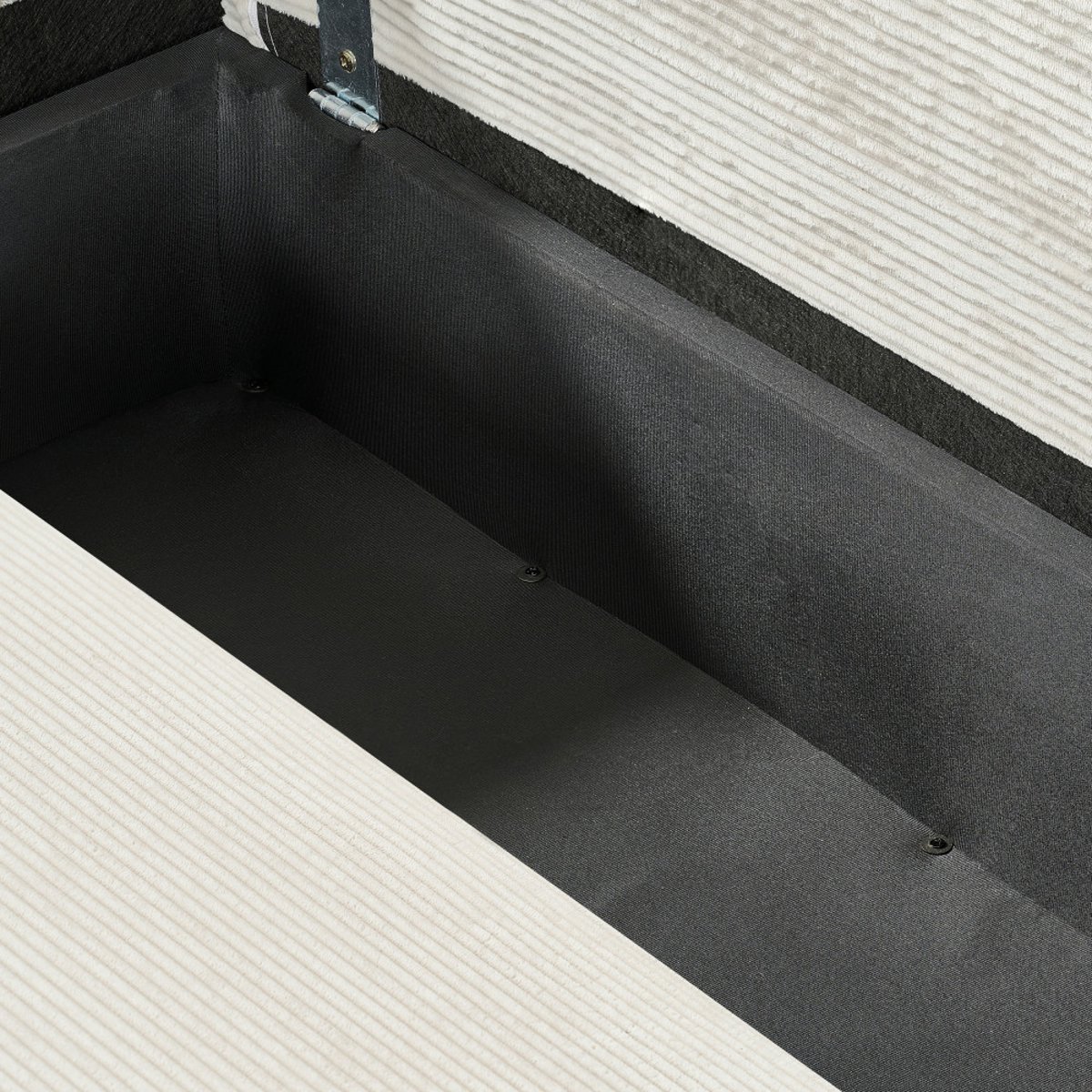 Canapé convertible 3 places en velours côtelé- POL beige, DRAWER
