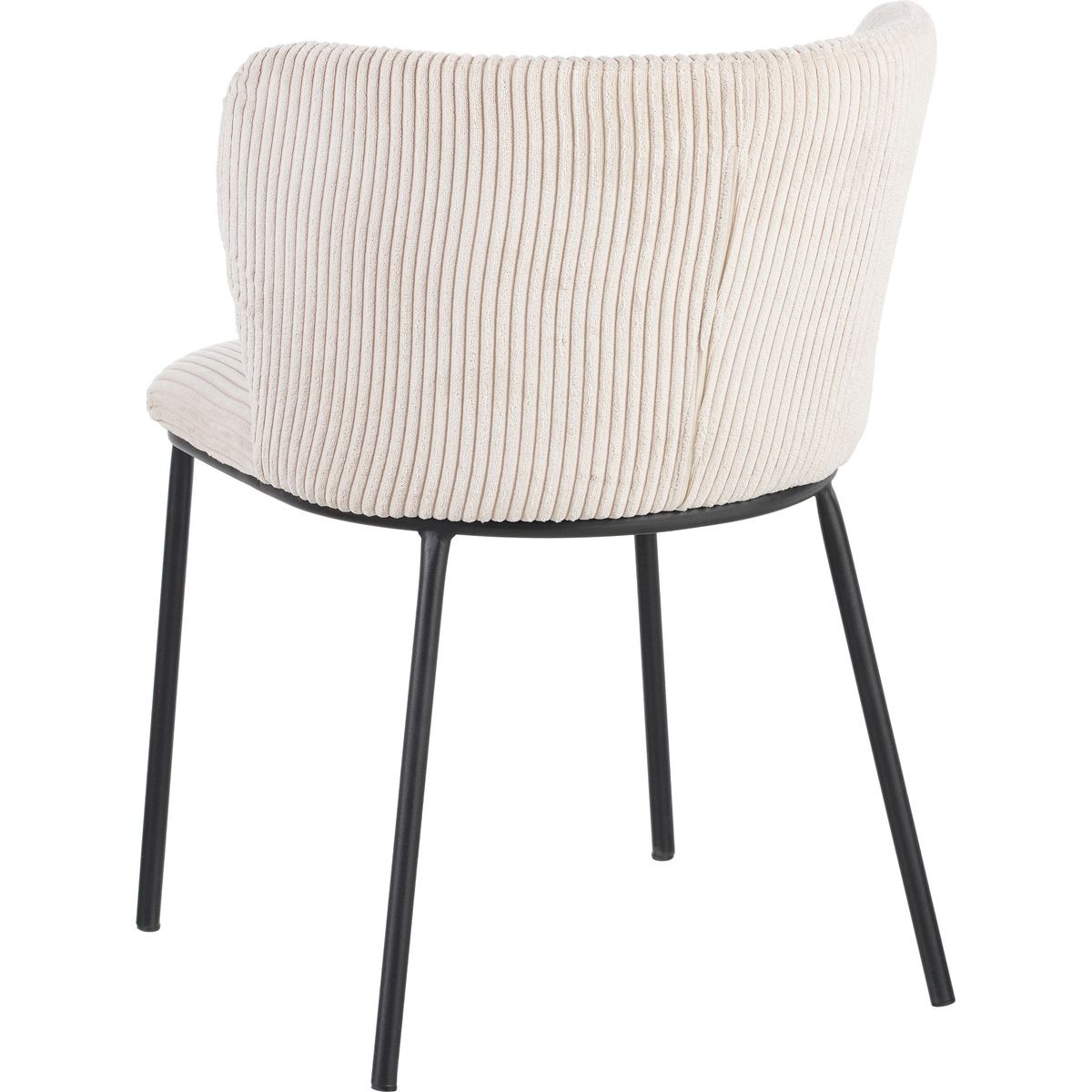 Lot de 2 chaises en velours côtelé - TOMA beige, HOMIFAB