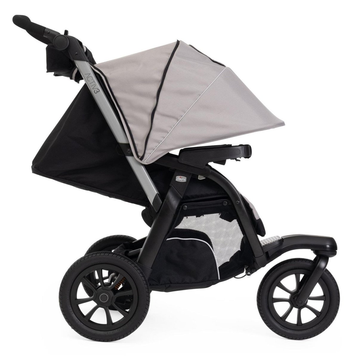 Poussette trio Activ3+ + siège auto Kory I-Size + nacelle Activ3+ gris, CHICCO