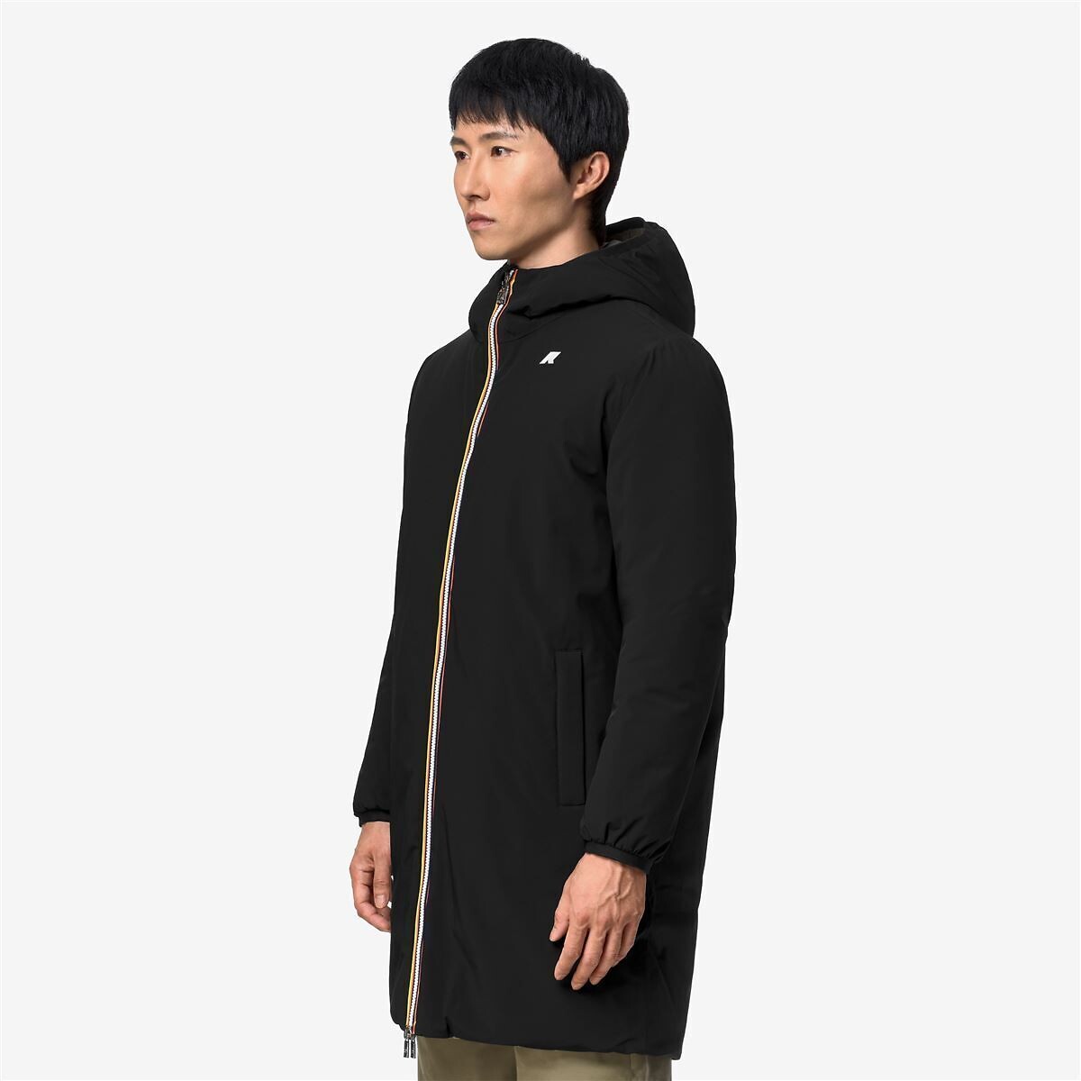 Parka longue, réversible, JACOB ST WARM noir/vert, K-WAY