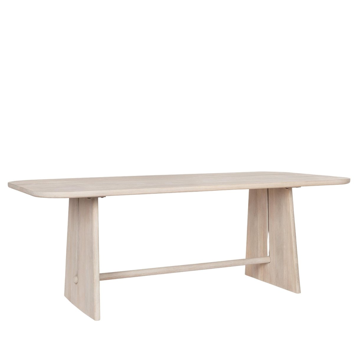 Table rectangulaire en manguier massif blanchi 8 places L200 - TOKYO bois clair, HELLIN, DEPUIS 1862