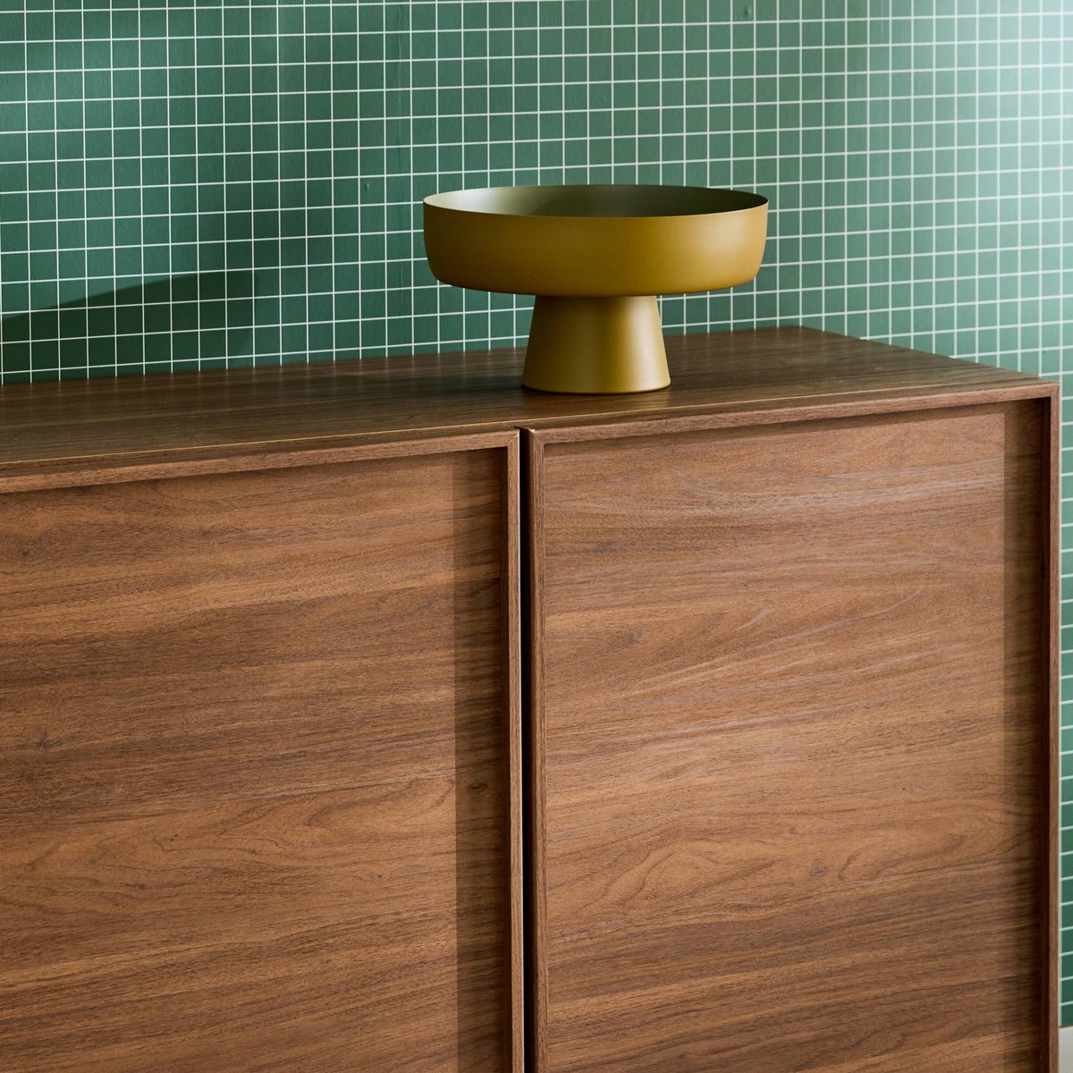 Buffet décor bois 3 portes 160cm KUBA noyer, SWEEEK