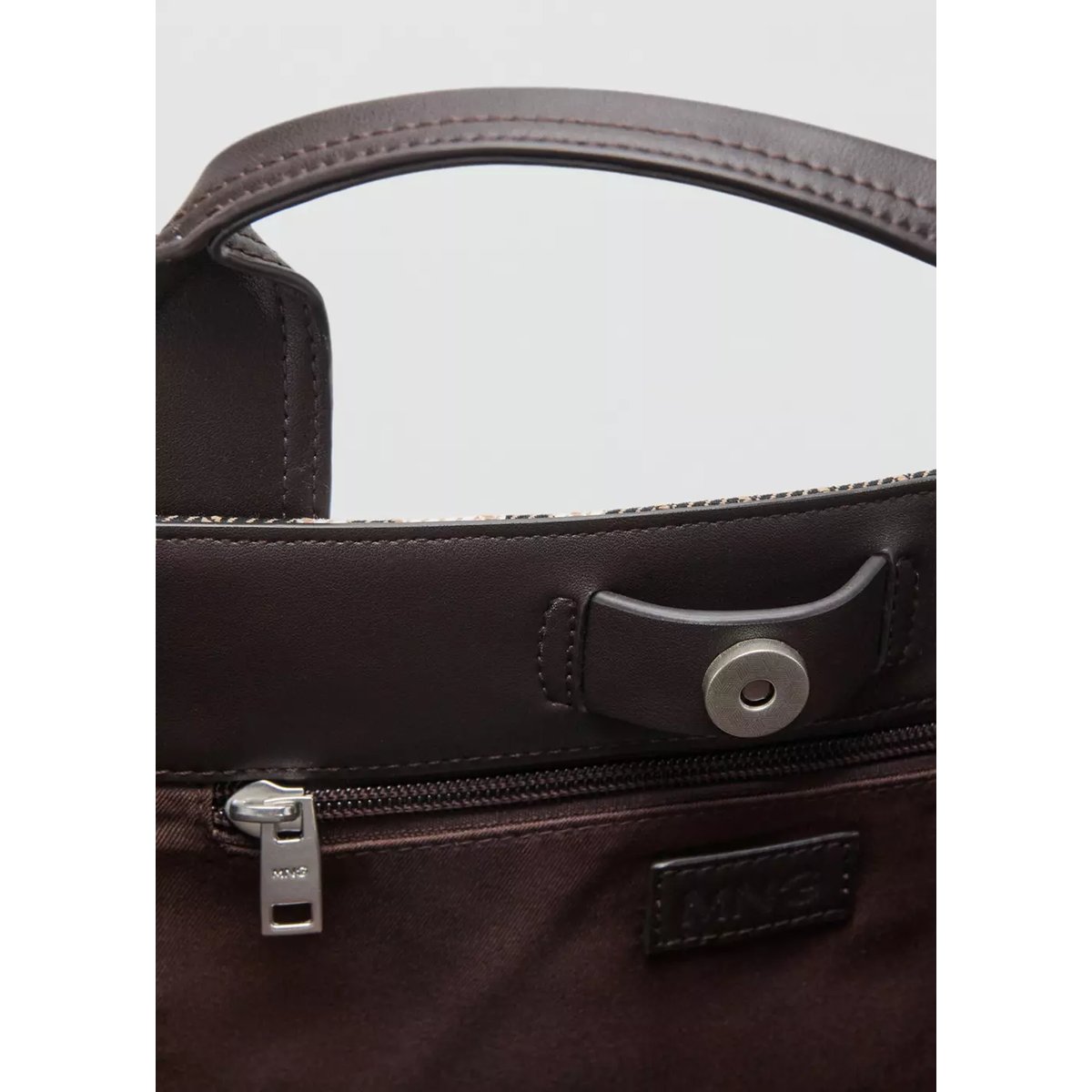 Sac cabas à rayures marron, MANGO MAN