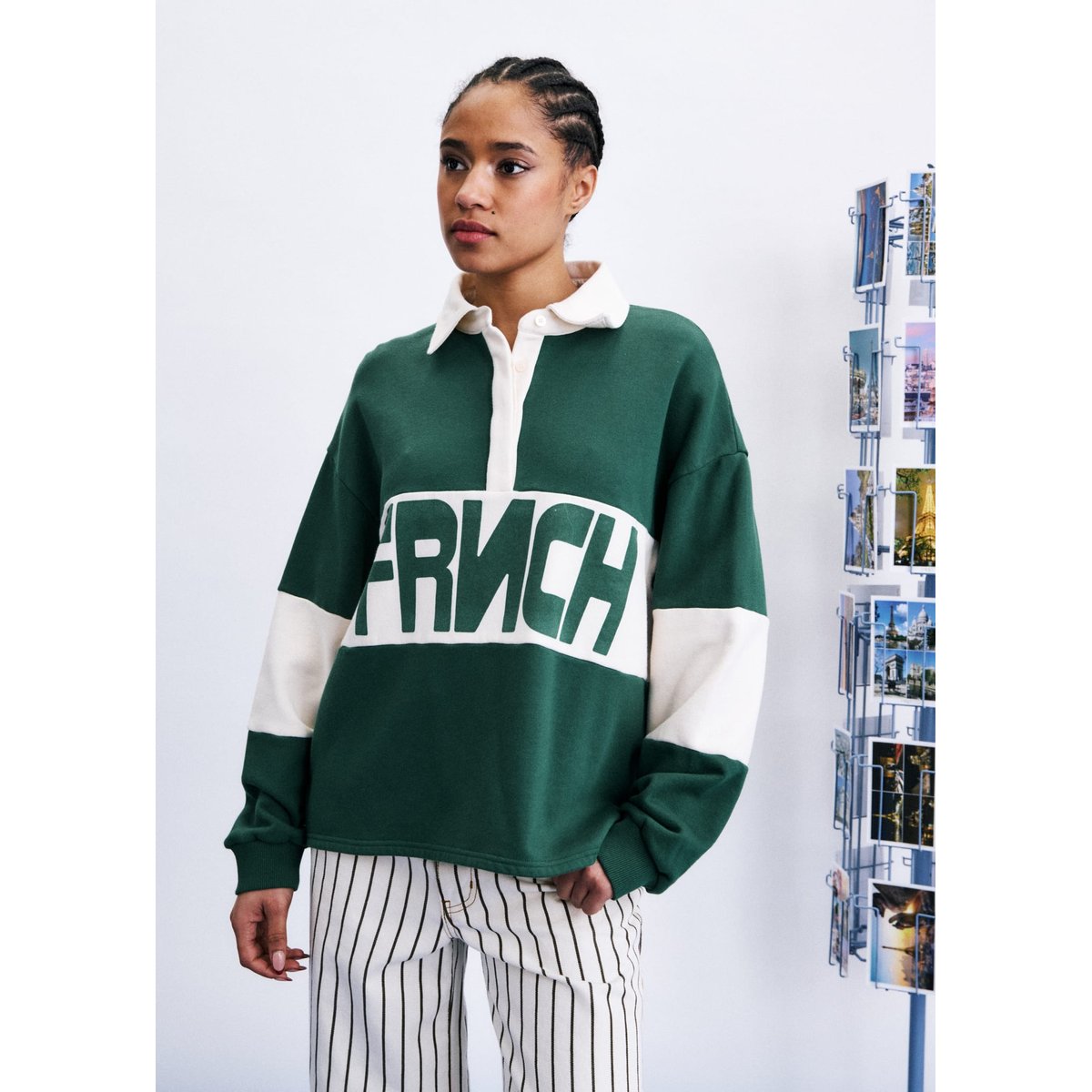 Sweatshirt Fistral en coton FISTRAL vert, FRNCH