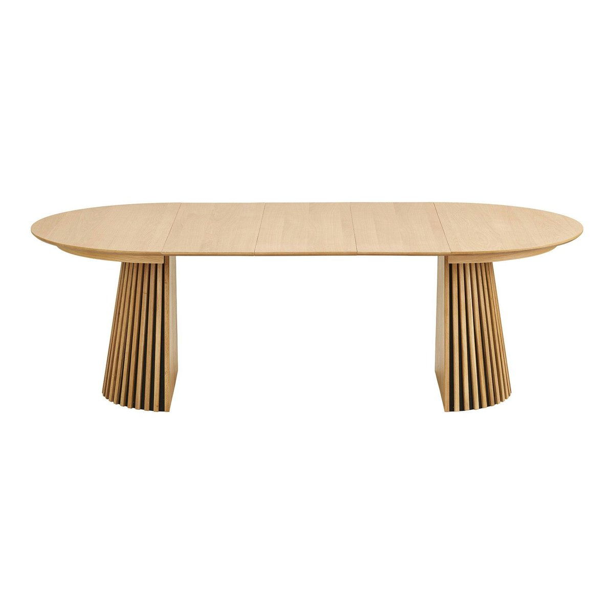 Table ronde extensible avec pied baguette AMSTERDAM chêne clair (10 places), PIER IMPORT