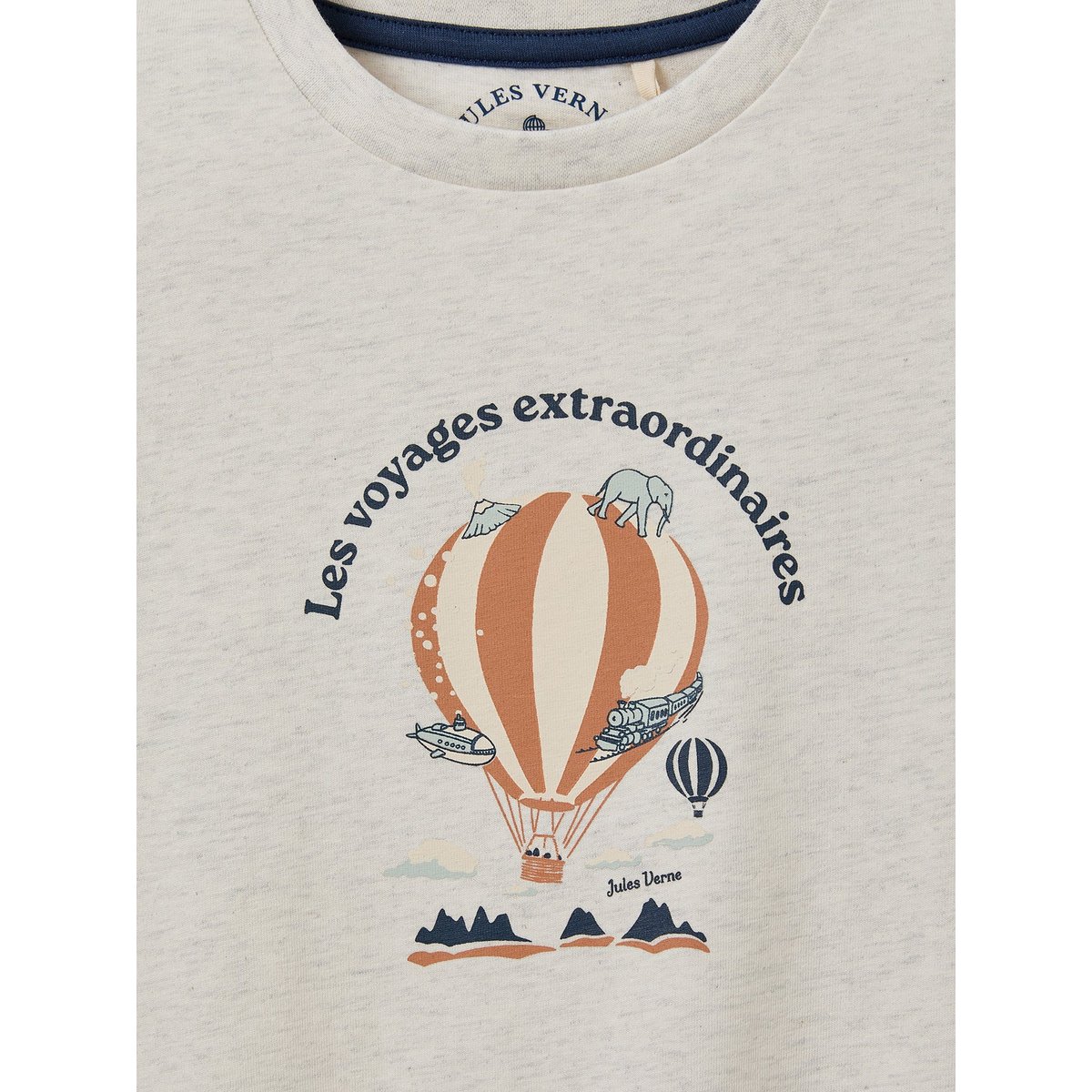 T-shirt Enfant Collection Jules Verne - coton biologique ecru, CYRILLUS